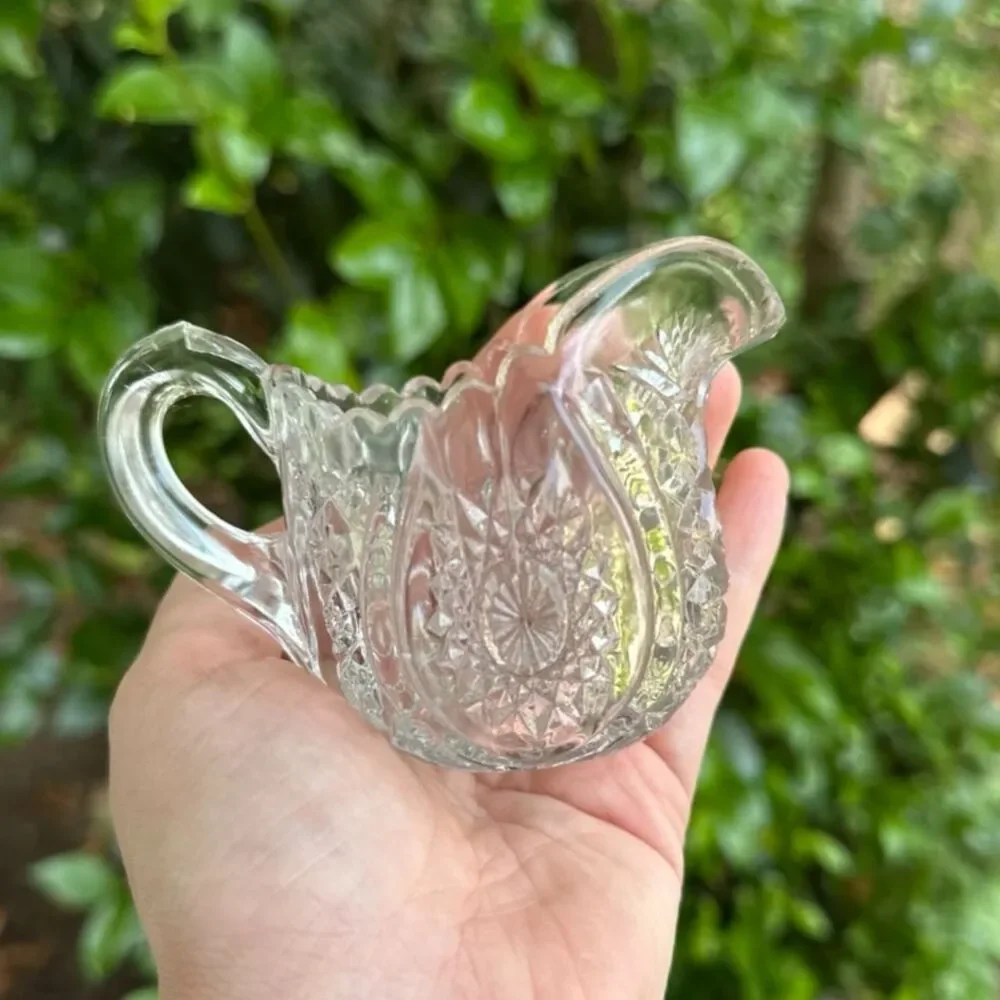 Vintage EAPG Clear Glass Creamer